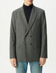 Veste de costume grise motif carreaux Homme-1