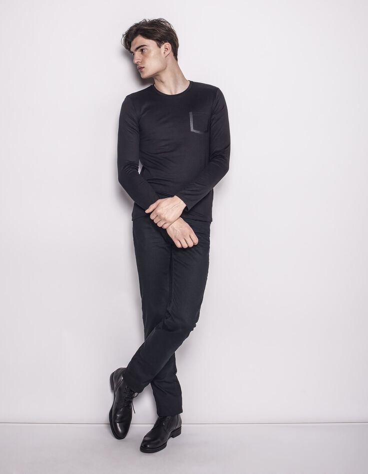 Tee-shirt noir homme-2