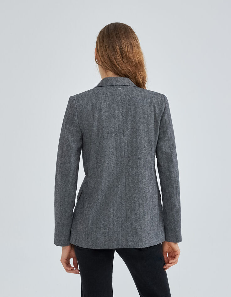 Chaqueta de traje de mujer espiga-8