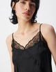 Top caraco fines bretelles noir dentelle Femme-4