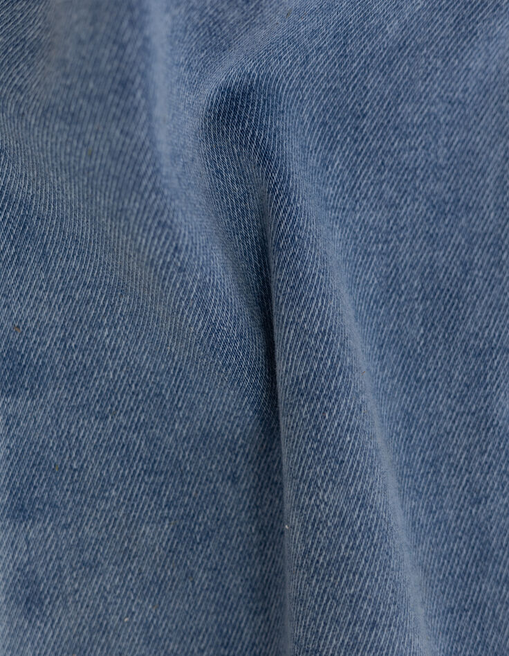 Blaue LARGE-Mädchenjeans mit Schalgürtel-10