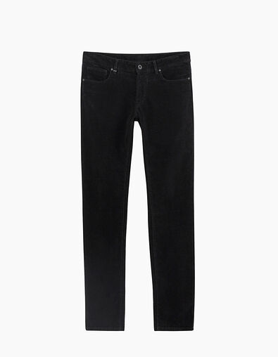 Pantalón SLIM negro de pana fina Hombre - IKKS
