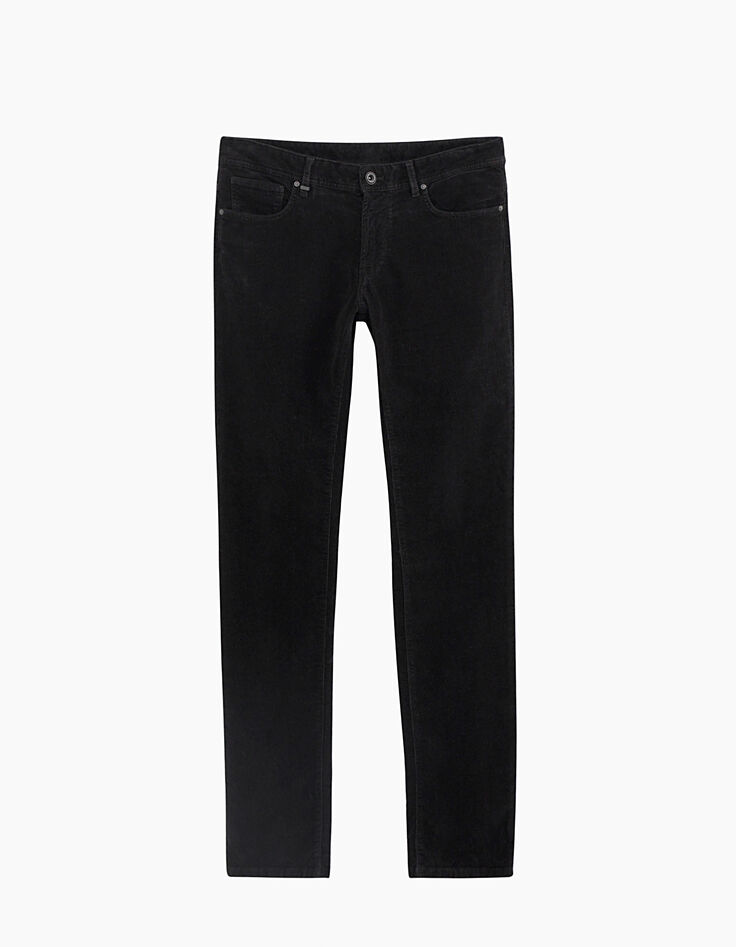 Pantalón SLIM negro de pana fina Hombre-1