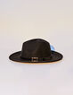 Women’s black felted wool hat with braid surround-7