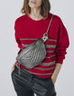Sweat en molleton rouge motif marinière en sequins femme-2