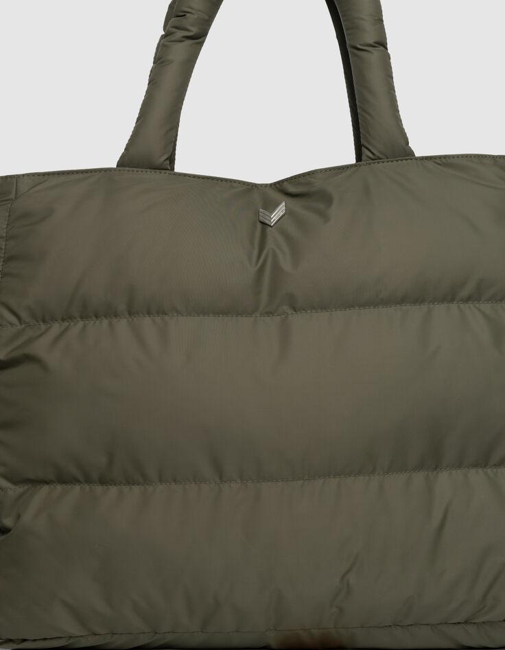 Cabas kaki nylon matelassé Femme-4