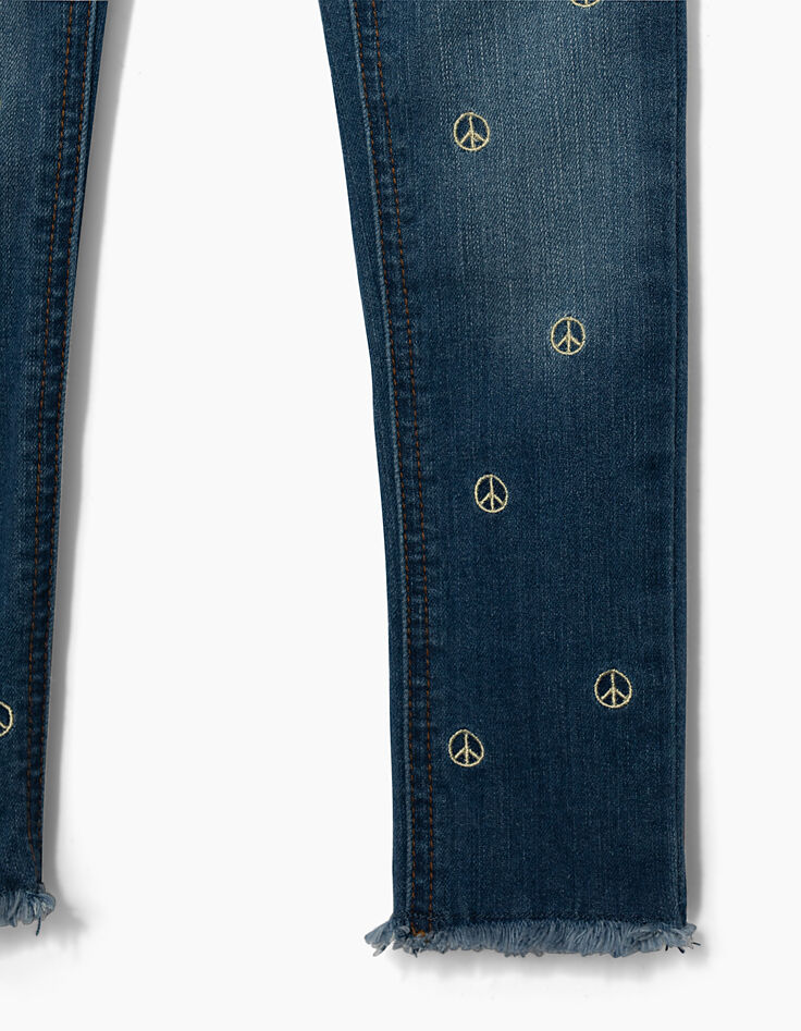 Girls' light blue skinny 7/8 jeans-3 Girls' light blue skinny 7/8 jeans-3
