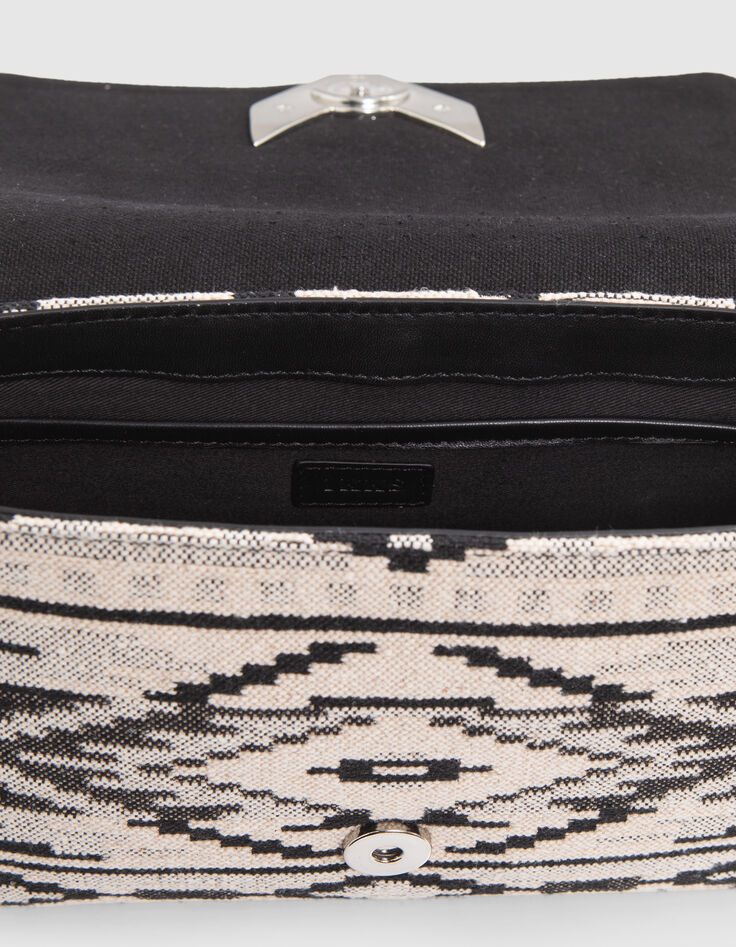 Die 111 LUCEA schwarze Tasche, jacquard ikat für Damen-6 Die 111 LUCEA schwarze Tasche, jacquard ikat für Damen-6