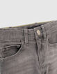 Boys’ grey skinny jeans with knee seams-4