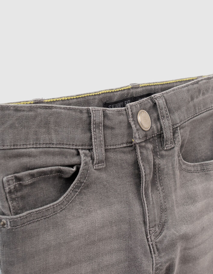 Grijze skinny jeans inzetten knieën jongens - IKKS