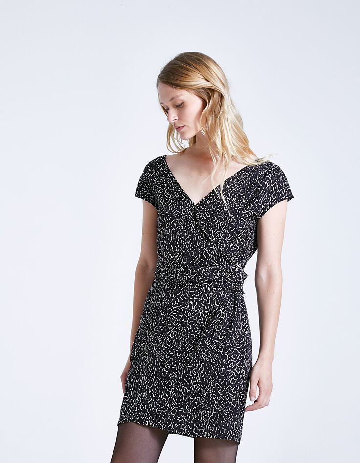 Robe imprimé animalier "black & white" Femme-2