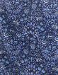 Top azul marino flores azules lazos delante mujer-6