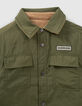 Chaqueta reversible caqui y camel terciopelo niño-3