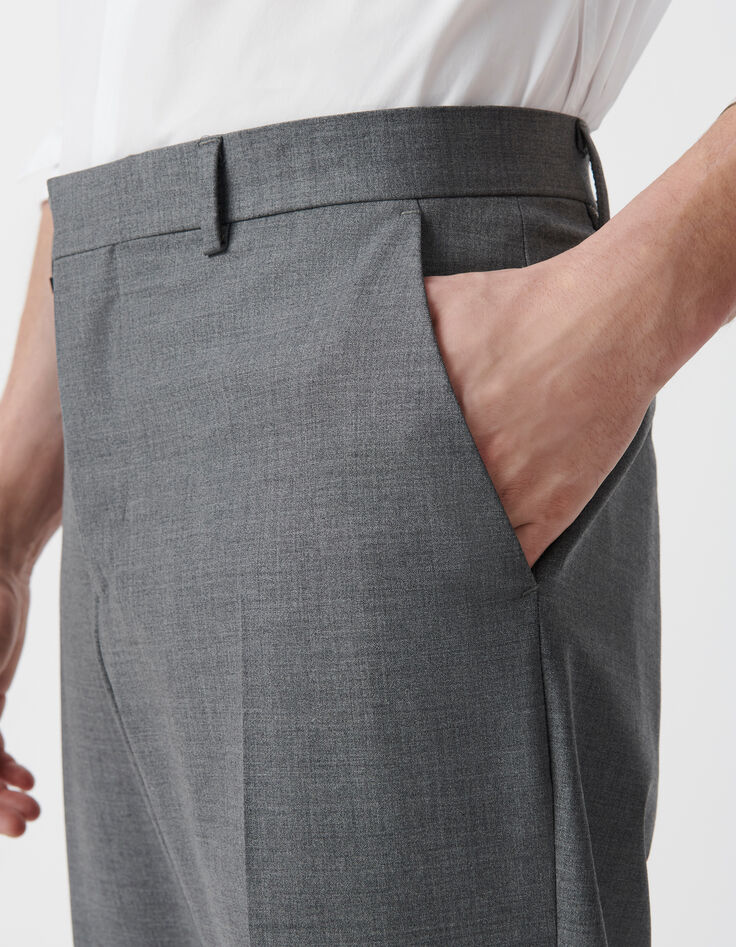 Men’s grey wool blend suit trousers-4