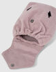 Sac à dos rose poudré bouclette brodé éclairs bébé fille-5