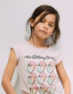 Girls’ pink ROLLING STONES T-shirt with tongues-1