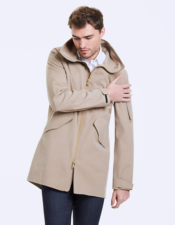 Trench beige en twill Waterproof Homme-2