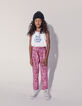 Fuchsia broek kasjmierprint Ecovero&reg; meisjes-1