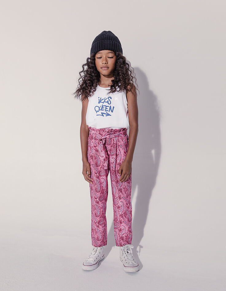Fuchsia broek kasjmierprint Ecovero&reg; meisjes-1