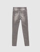 Vaquero skinny gris antracita bolsillos cremallera niña-5