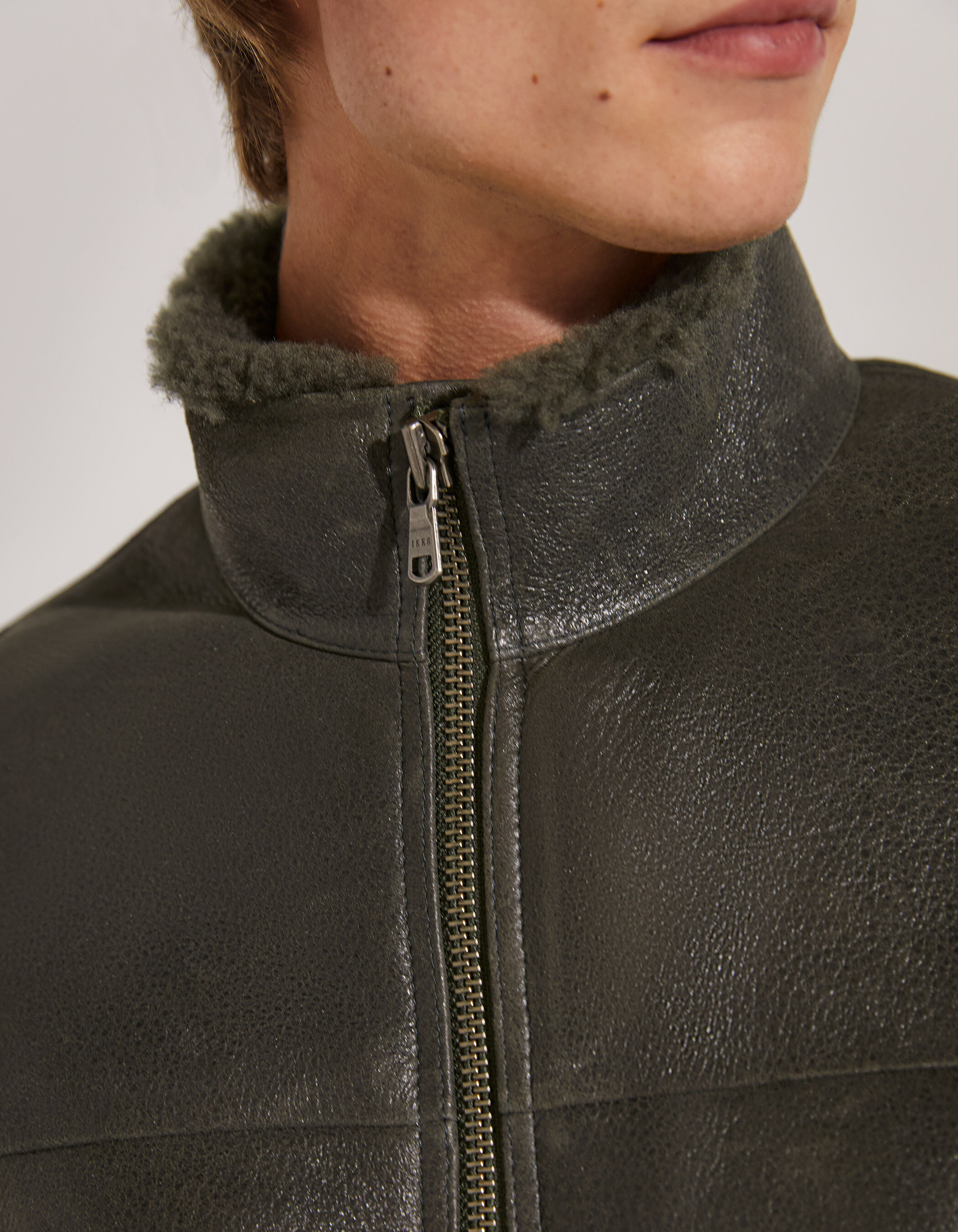 Blouson cuir sales homme ikks