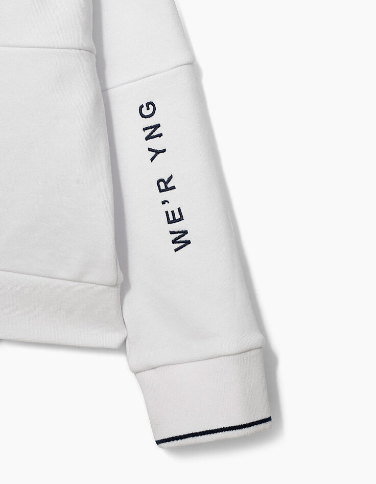 Witte sweater in colorblock-stijl jongens -5