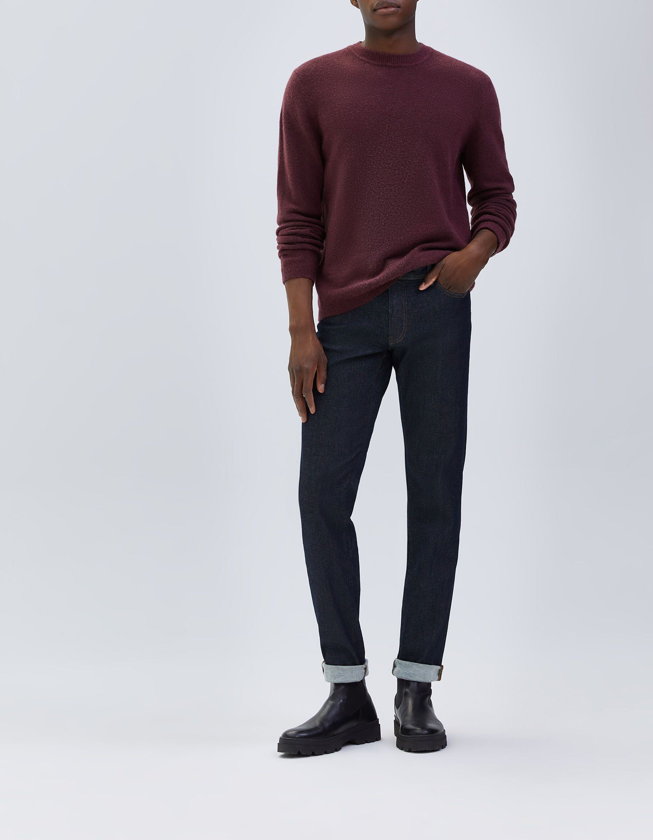 Burgundy knit jumper 2025