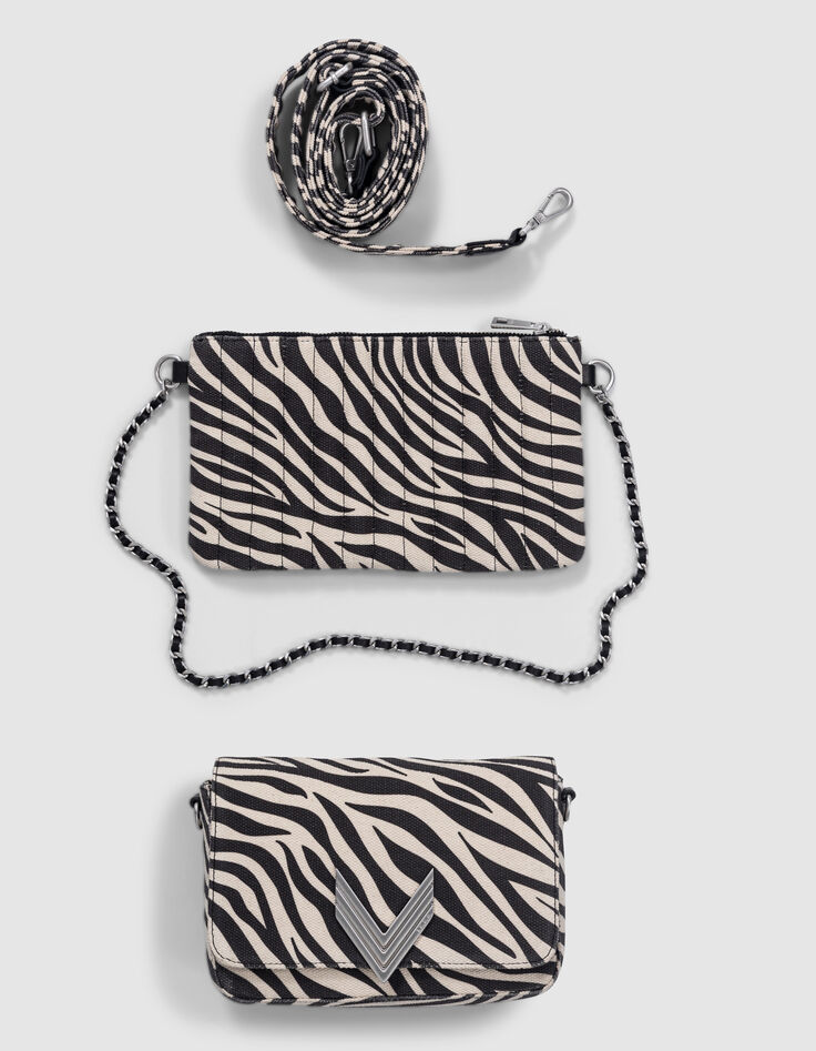 Le 111 ZEBRA écru toile motif zébré Femme-7