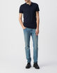 Marineblaues Herrenpoloshirt aus Baumwollmodal-3 Marineblaues Herrenpoloshirt aus Baumwollmodal-3