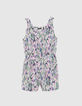 Combi-short blanc cassé imprimé ikat losanges fille-1