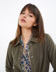 I.Code khaki trench coat with eyelet belt-4
