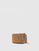 Women's sand woven suede 1440 Steward Bag-5
