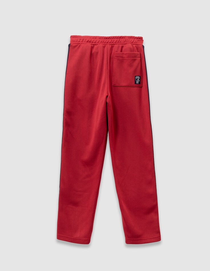 Rote Jungenjogginghose mit marineblauen Streifen-3 Rote Jungenjogginghose mit marineblauen Streifen-3