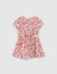 Rosa Kleid mit Paisley-Blumenprint für Babymädchen-2