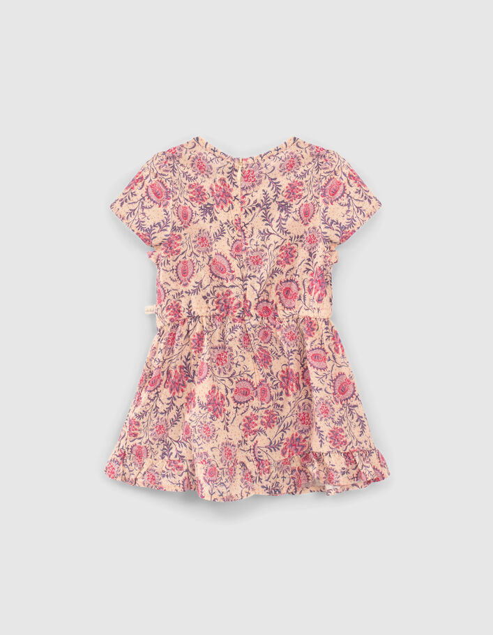 Vestido rosa floral cachemira Ecovero™ bebé niña - IKKS