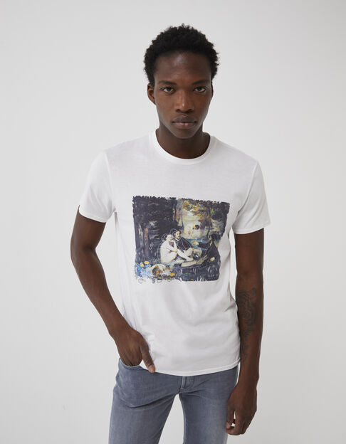 Men’s off-white redesigned arty image T-shirt