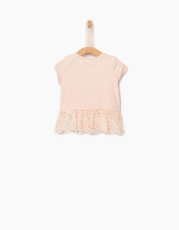 Camiseta rosa empolvado cupcakes bebé niña-2