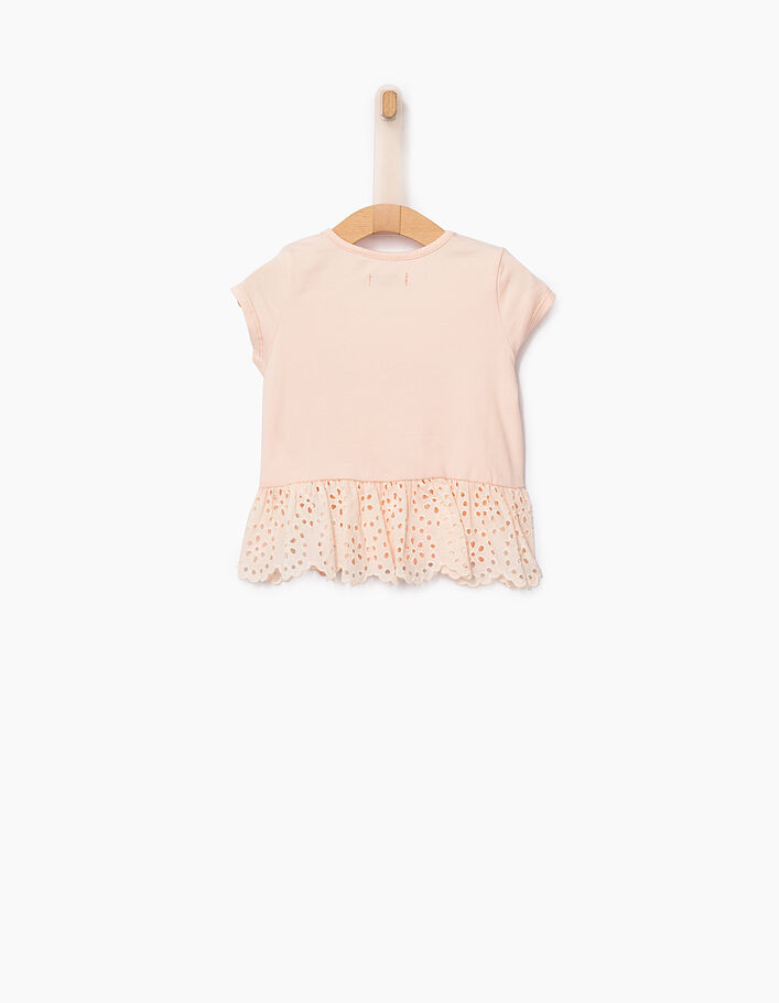 Tee-shirt rose poudré brodé cupcakes bébé fille - IKKS