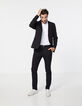 Pantalon de costume noir lin mélangé Homme-1