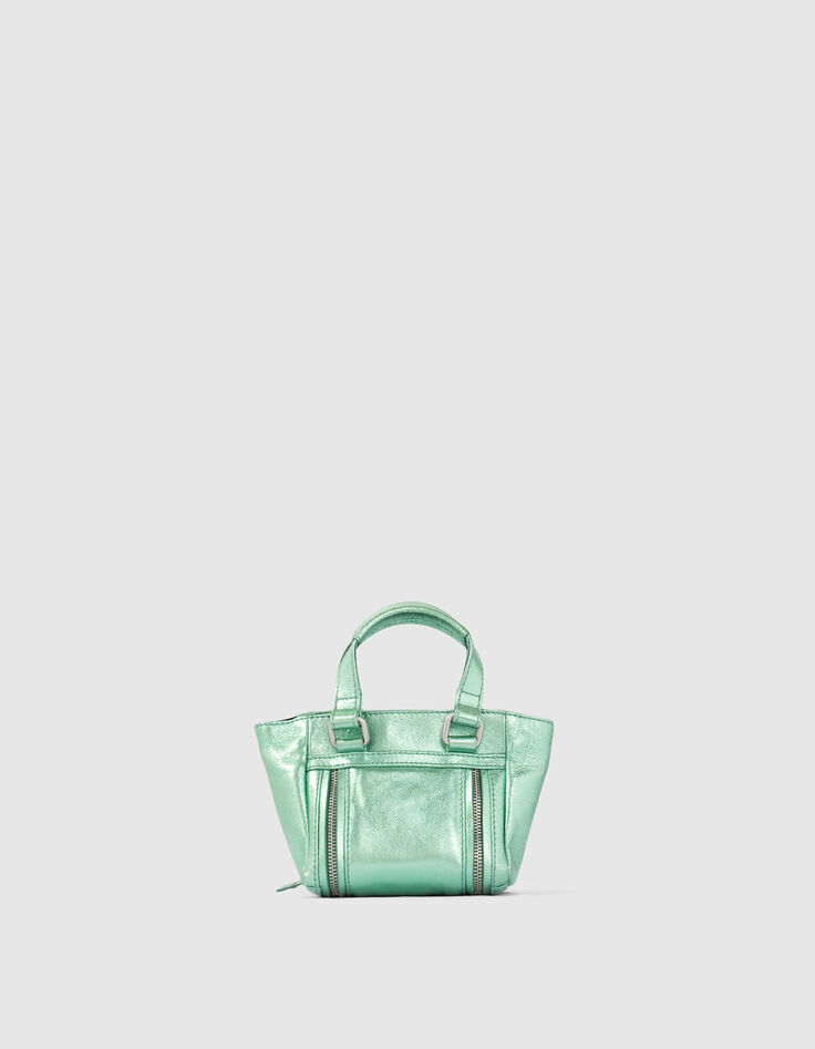 THE GREEN NANO 1440 women’s Leather Story tote bag-3