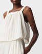 Ecru jumpsuit katoengaas met beige strepen-4