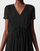 Women's black pleated detail dress-4