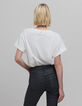 Camiseta blanca oversize visual panther de mujer-3