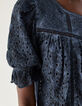Blouse in broderie anglaise acid wash dames-4