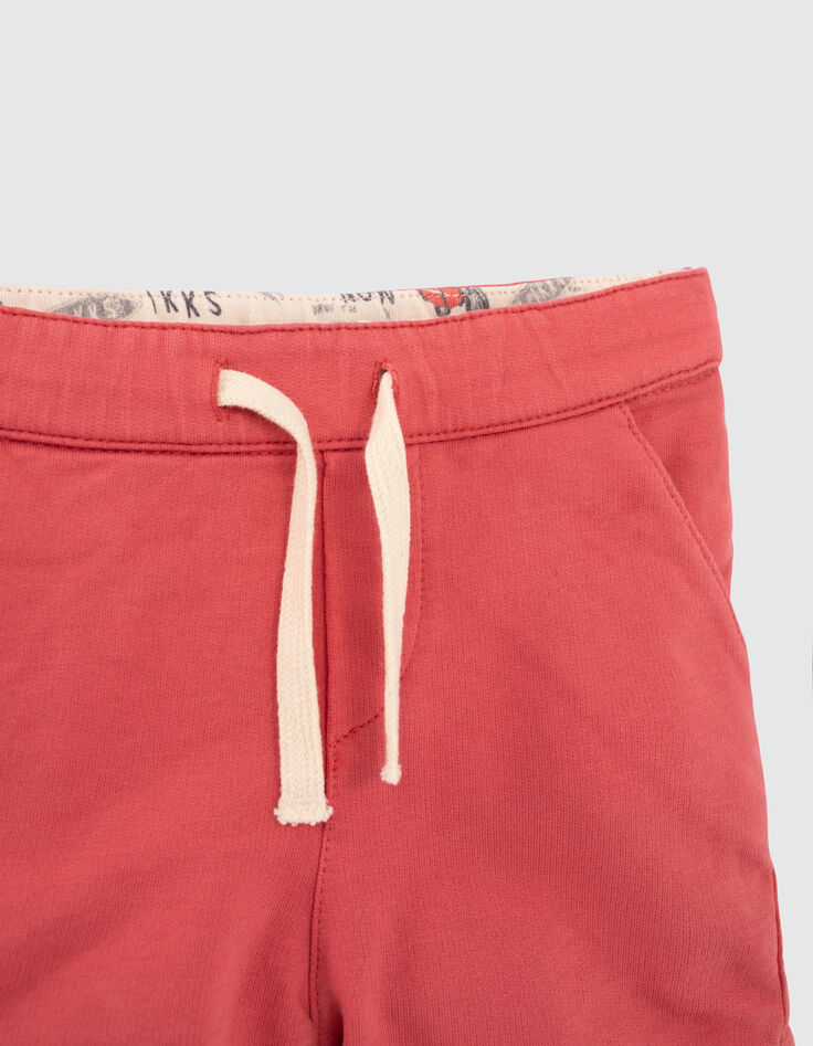 Baby boys' red and rock print reversible Bermuda shorts-6