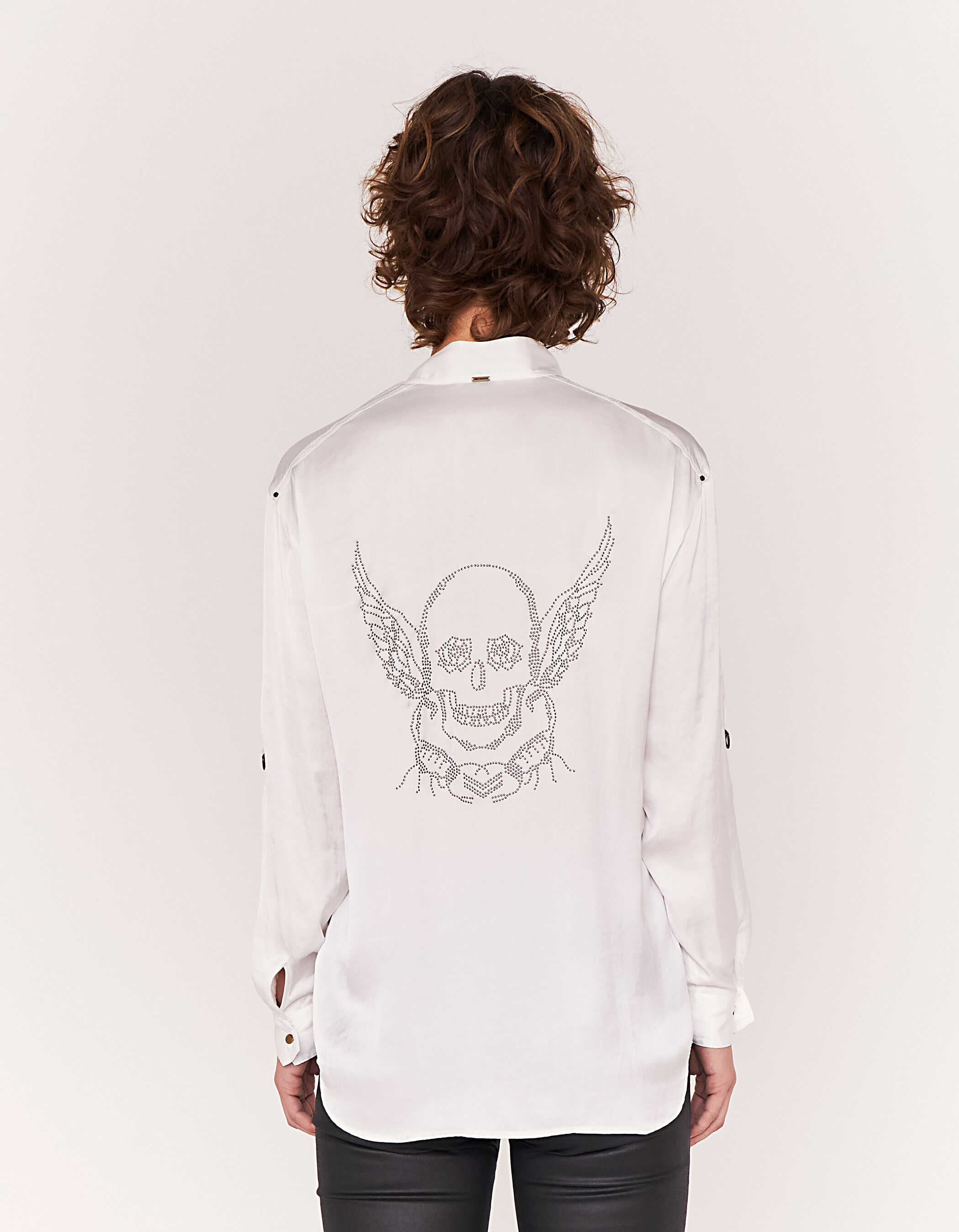 witte blouse met studs