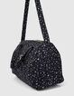 Schwarze M&auml;dchenbowlingtasche mit dezentem Rocker-Print-4
