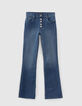 Jean flare bleu taille haute effet sculpt up Femme-5