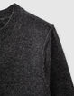 Anthrazitgrau melierter Jungenpullover aus 100&nbsp;% Kaschmir -6