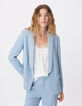 Women's blue fluid oversized suit jacket-2